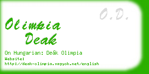 olimpia deak business card